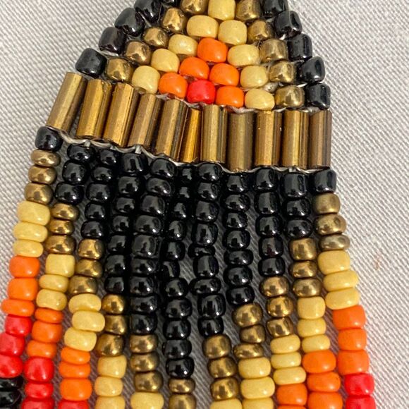 Unsigned Papparazi Colors Of The Wind Earrings Colorful Seed Bead Dangle Drop - Picture 5 of 7